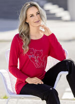 Shirt mit Katzenmotiv  