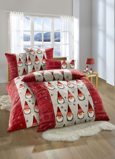 Kuschelige Bettwäsche-Garnitur mit weihnachtlichem Motiv  Kuschelige Bettwäsche-Garnitur mit weihnachtlichem Motiv
