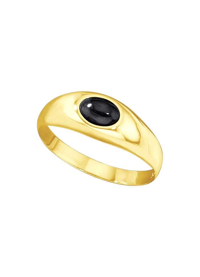 Damenring mit echt Onyx 
