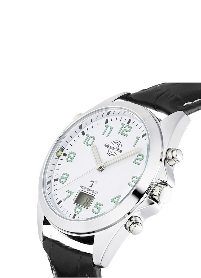 Master Time Funk-Herrenuhr mit Lederband 
