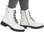 Remonte, schicke Damen-Stiefeletten, Winterschuhe, Weite G, mit Reißverschluss NATURWEISS
