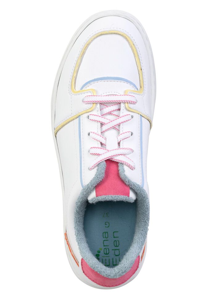 ELENA EDEN Sneaker aus Nappaleder WEISS-BUNT