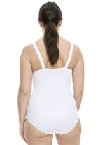 Susa Hosenkorselett  mit hübschem Jacquard-Dessin WEISS