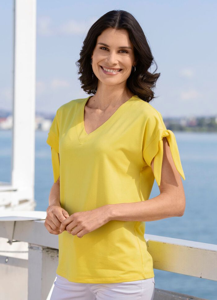 Shirt mit Bindeband in 2 Farben 