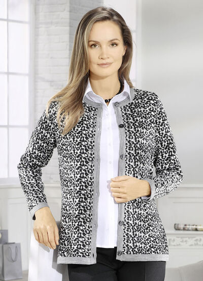 Strickjacke mit Schurwolle 