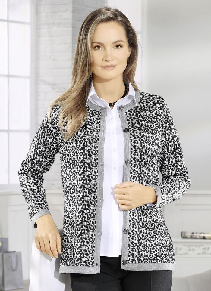 Strickjacke mit Schurwolle 