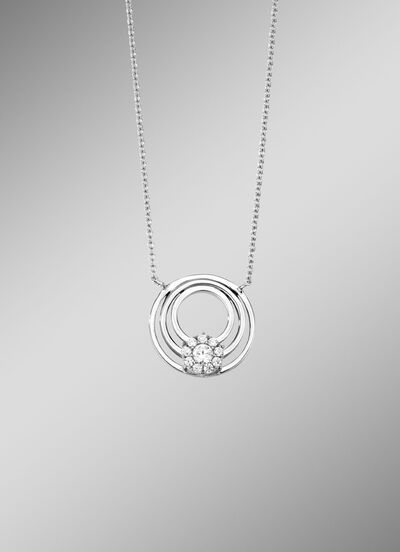 Elegante Halskette mit synth. Zirkonia 