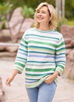 Pullover mit effektvollem Ringeldessin 