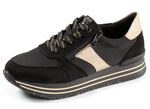 Remonte, trendige Damen-Sneaker, Weite G, mit herausnehmbarem Fußbett SCHWARZ-GOLD