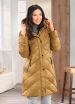 Funktions-Kurzmantel mit abnehmbarer Kapuze MESSING