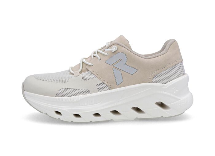 Rieker, sportive Damen-Sneaker, Weite G, mit herausnehmbarem Fu&szlig;bett HELLBEIGE
