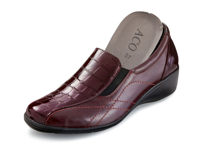 ELENA EDEN, komfortable Damen-Slipper, mit herausnehmbarem Fußbett BORDEAUX