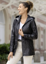 Lederjacke mit 2-Wege-Reißverschluss 