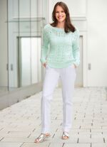 Pullover mit edlem gl&auml;nzendem Paillettengarn 