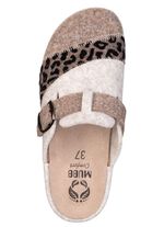 Mubb, klassische Damen-Hausschuhe, Weite H, mit herausnehmbarem Fu&szlig;bett BEIGE