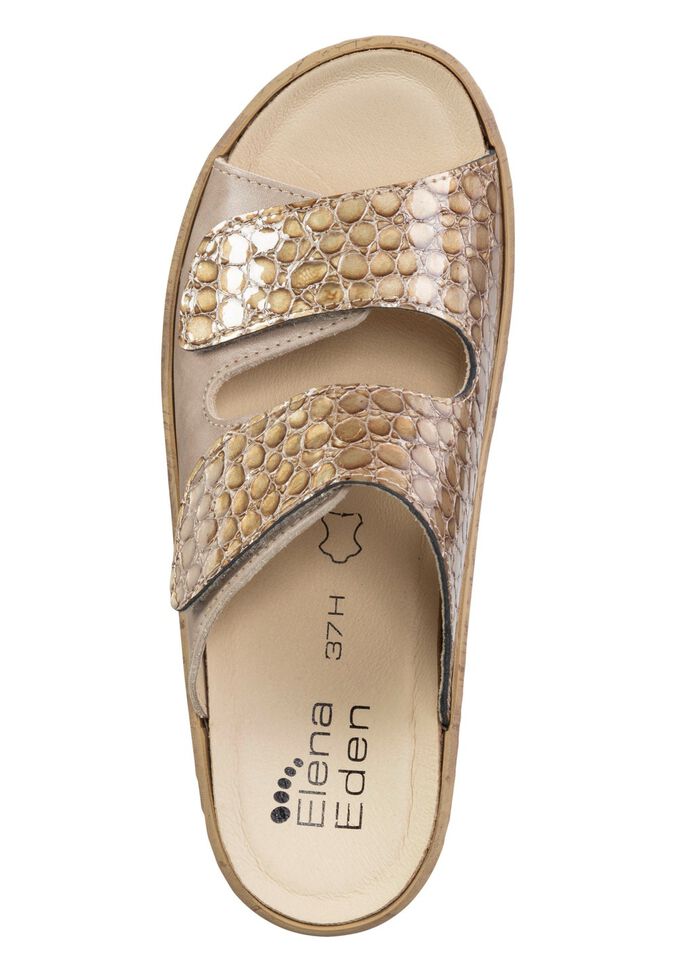 ELENA EDEN, bequeme Damen-Pantoletten, Weite H, mit herausnehmbarem Fu&szlig;bett 