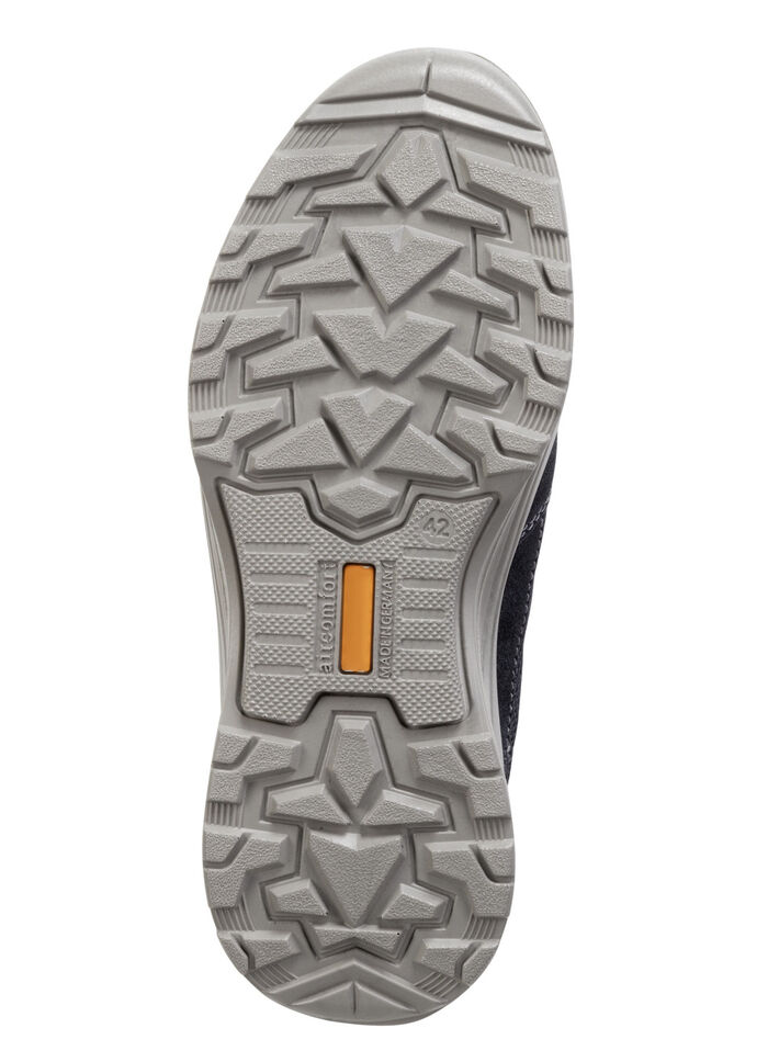 Schnürschuh aus Veloursleder und Textilmaterial DUNKELBLAU