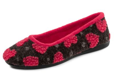 Laurina, stylische Damen-Ballerinas, mit Herzchen-Dessin 