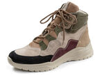 Waldläufer, bequeme Damen-Stiefeletten, Weite H, mit herausnehmbarem Fußbett TAUPE-MULTICOLOR