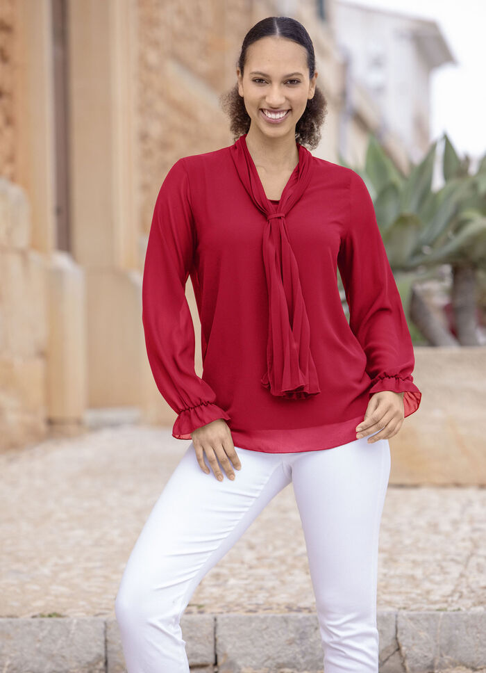 Tunika mit Bindeschluppe ROT