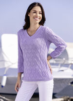 Pullover mit Strukturdessin FLIEDER