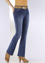 Jeans mit leicht ausgestellter Beinweite DUNKELBLAU