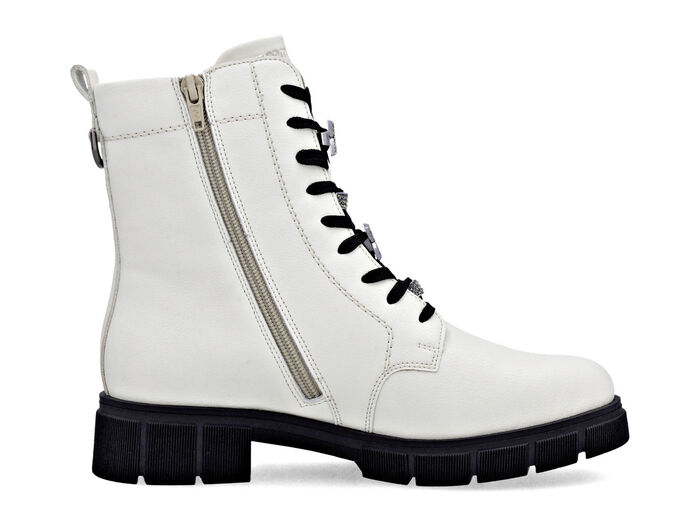 Remonte, schicke Damen-Stiefeletten, Winterschuhe, Weite G, mit Reißverschluss NATURWEISS