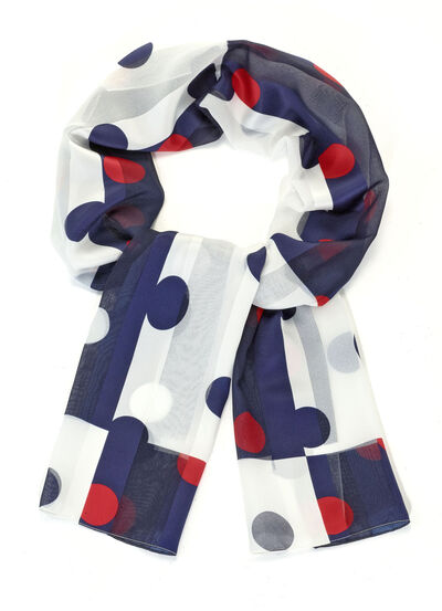 Schal mit Punktedessin 