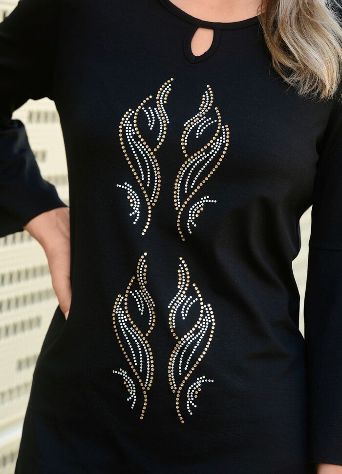 Shirt mit dekorativem Halsausschnitt 