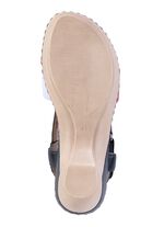 ELENA EDEN, elegante Damen-Sandaletten, Weite H, mit Klettspange BLAU-WEISS-ROT