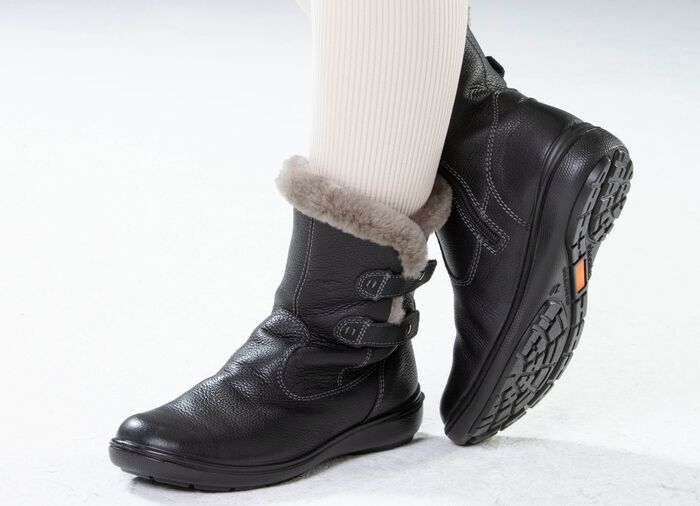 Gef&uuml;tterte Damen-Stiefeletten, Winterschuhe, mit Lammfell 