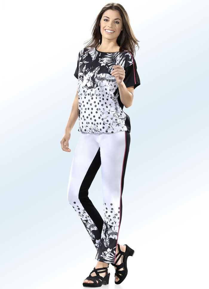 Hose mit Rei&szlig;verschluss-Zierblende 