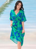 Laurina Kleid mit &uuml;berschnittenem V-Ausschnitt 