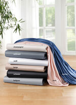 Mako-Satin-Spannbetttuch aus 100% Baumwolle 