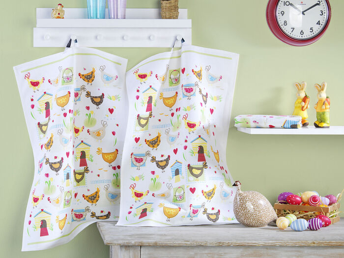 Geschirrtücher aus Halbleinen, 3er-Set 