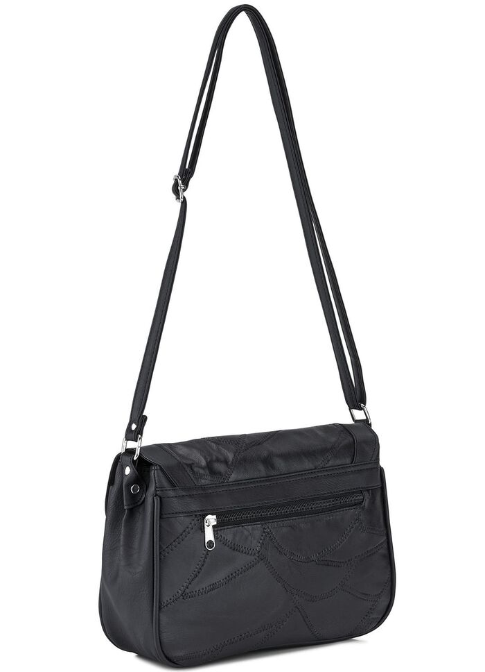 Patchwork-Tasche aus Nappaleder SCHWARZ