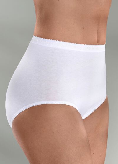 Dreierpack Slips mit elastischen Abschl&uuml;ssen 