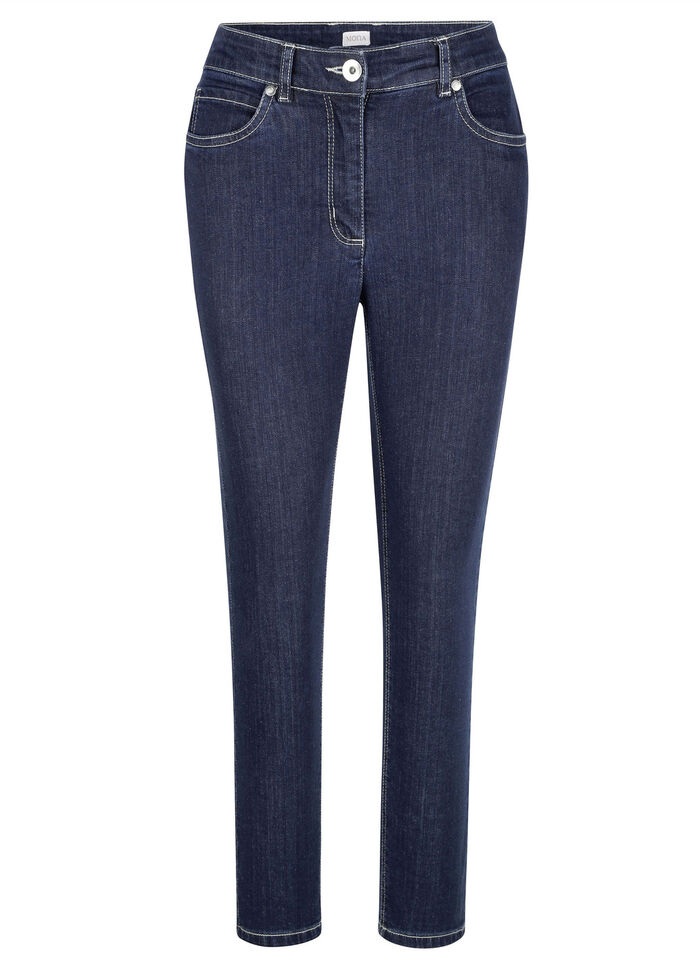 Knöchellange Jeans in 5-Pocket-Form DUNKELBLAU