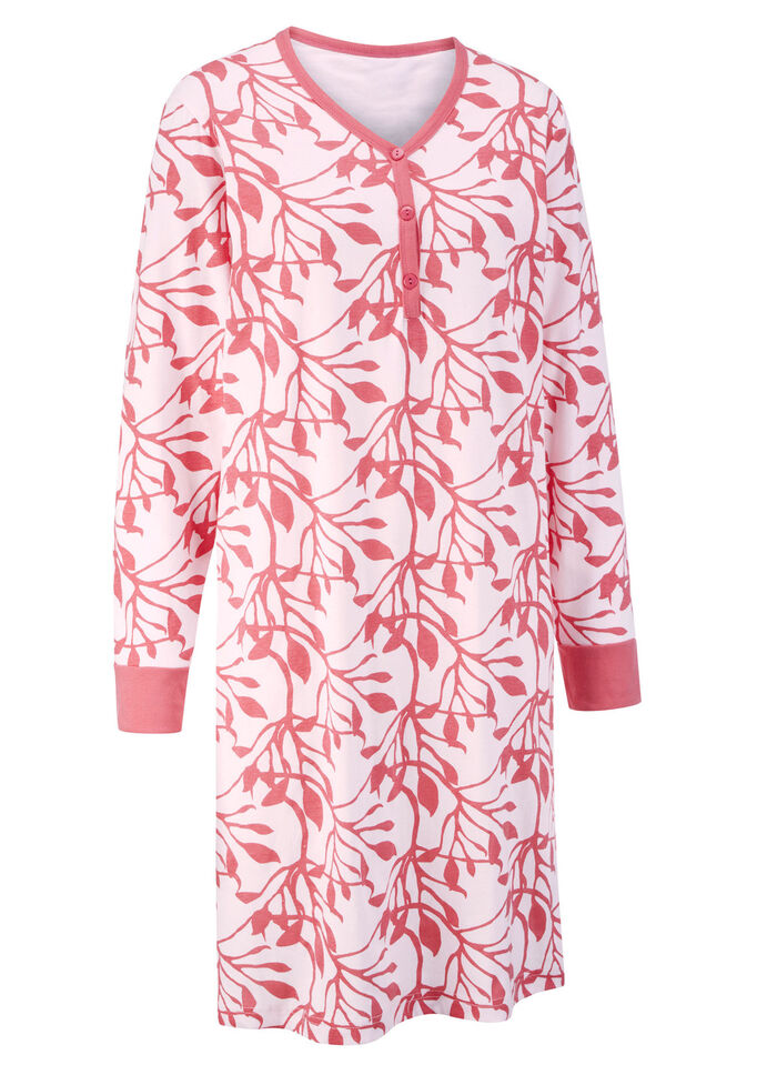 Zweierpack Nachthemden, knielang mit Knopfleiste  