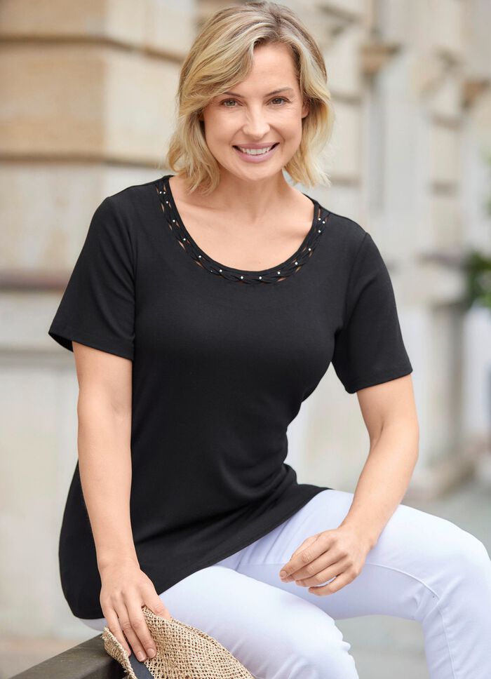 Shirt mit Strasssteinchen 