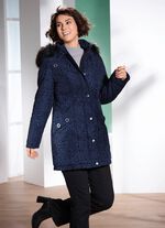 Longjacke mit Raubtierfell-Dessin 