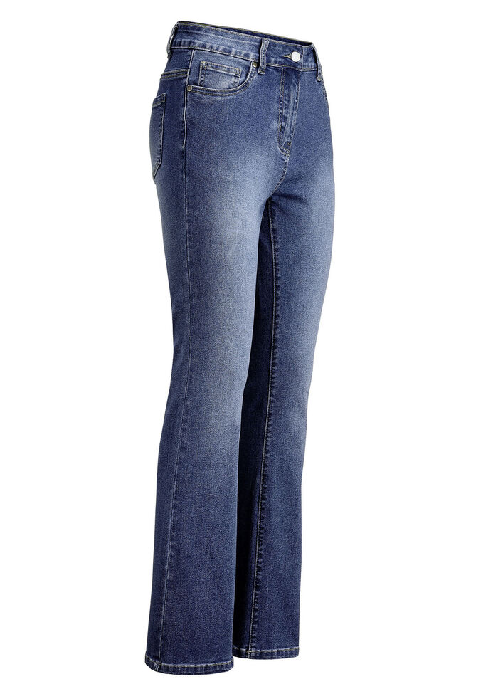 Jeans mit leicht ausgestellter Beinweite DUNKELBLAU