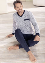 Zweierpack Schlafanzüge mit V-Ausschnitt und Bündchenabschlüssen  