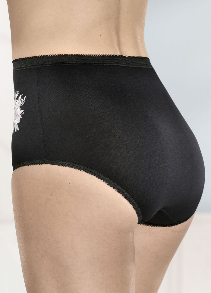 brio lingerie Viererpack Slips mit Blumenmotiv 