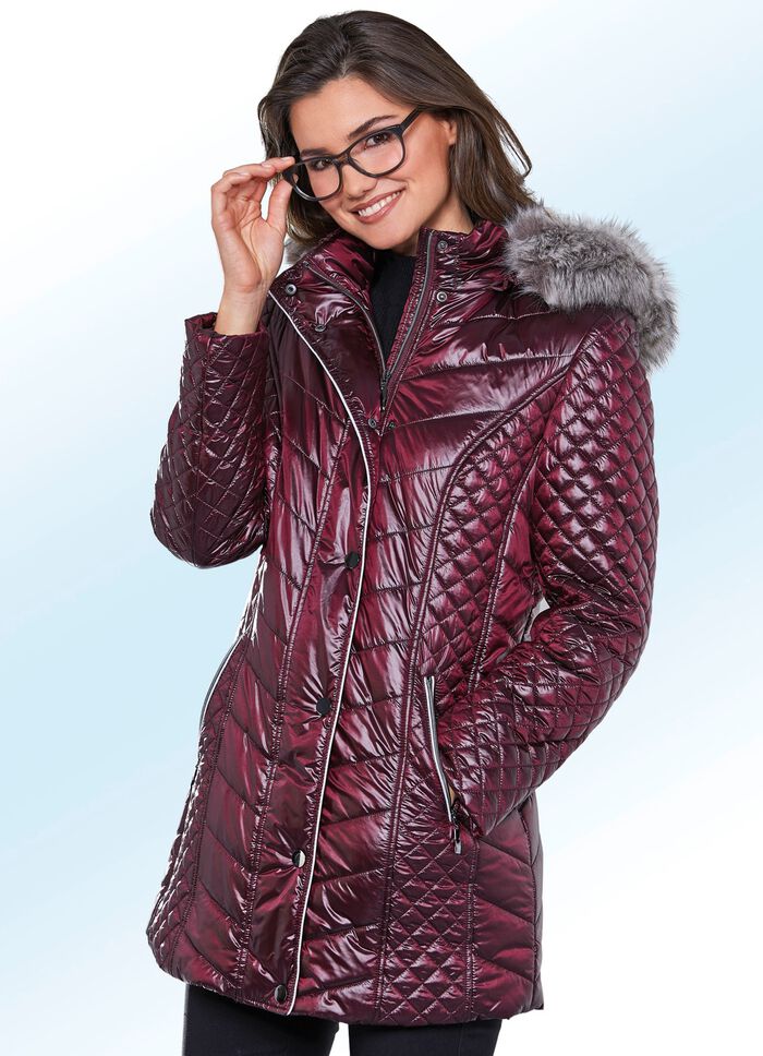 Jacke mit wei&szlig;er Kontrastpaspelierung BORDEAUX