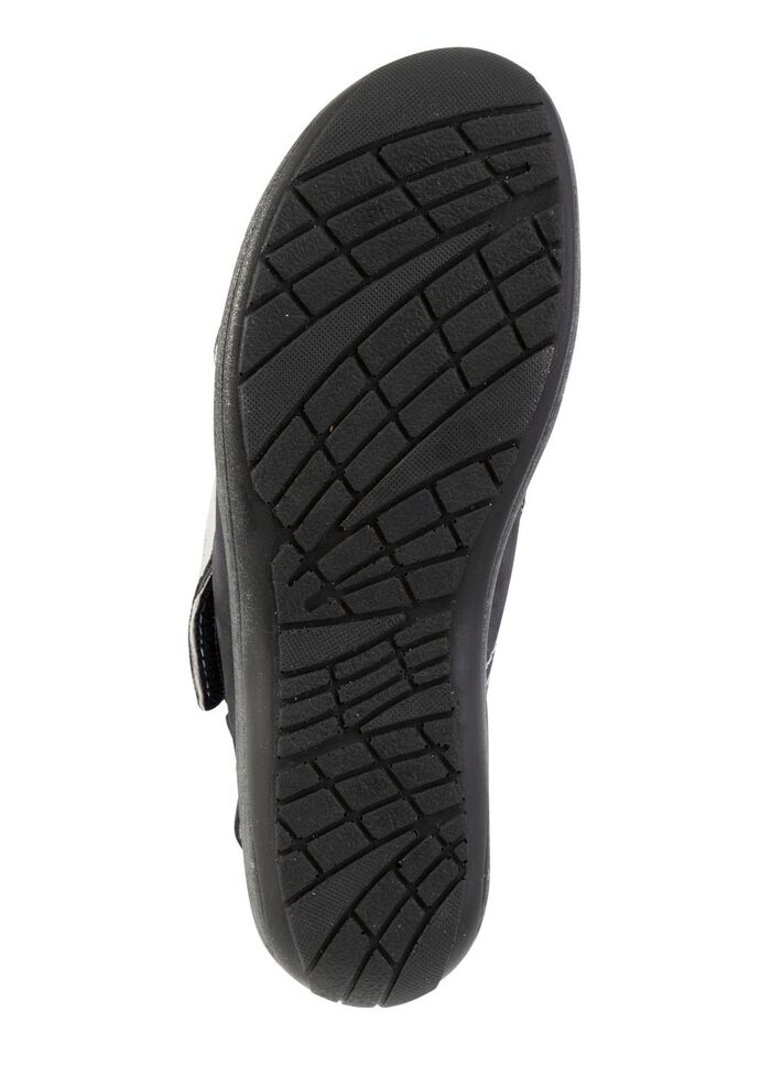 ELENA EDEN, bequeme Damen-Sandalen, Weite G, mit herausnehmbarem Fu&szlig;bett DUNKELBLAU