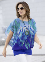 Poncho-Tunika mit eingearbeitetem Top 