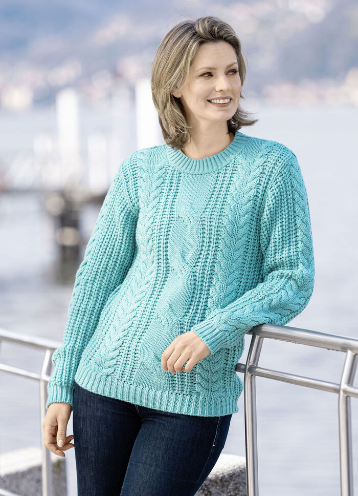Pullover in Grobstrick MINT