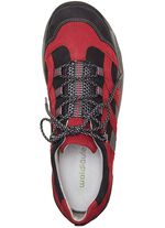 Waldl&auml;ufer, sportliche Damen-Schn&uuml;rschuhe, Weite H, mit herausnehmbarem Fu&szlig;bett GRANATROT-SCHWARZ-GRAU