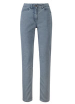 Jeans mit Punkte-Dessinierung 